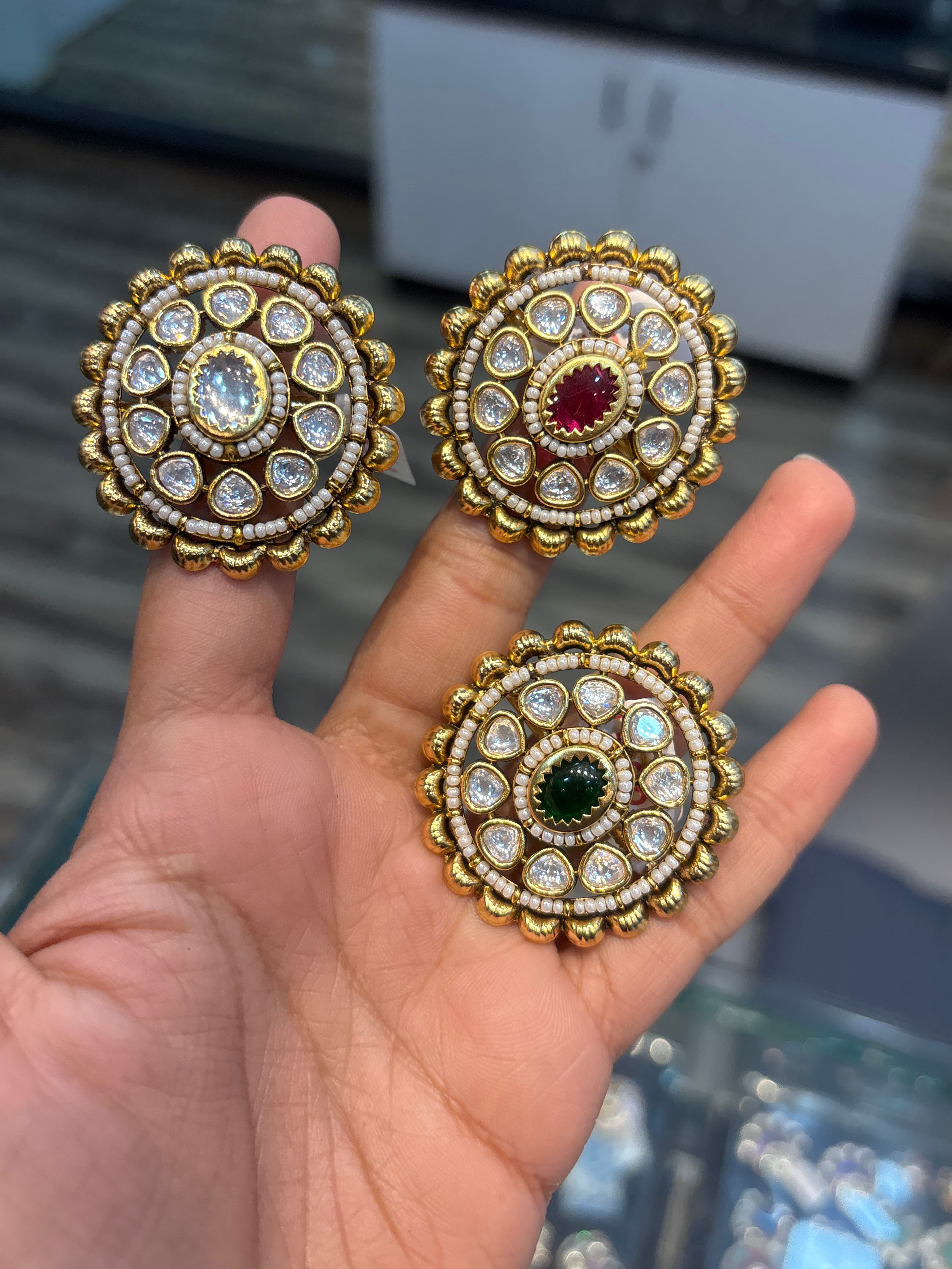 Heritage antique gold ring - adjustable fits all - 3 colours 