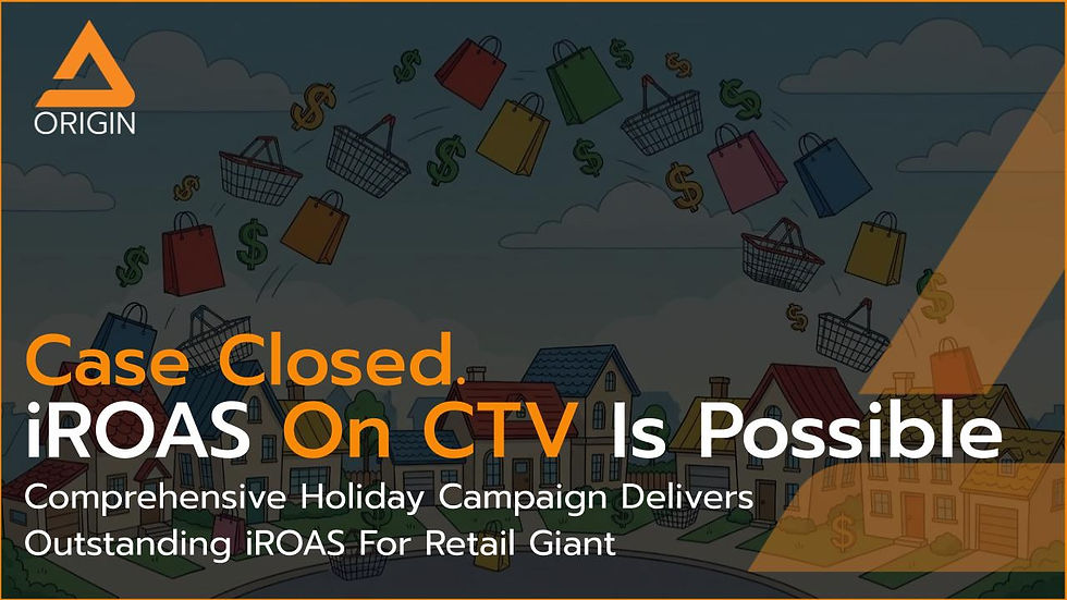 Comprehensive CTV Holiday Campaign - Measured By InMarket - Delivers Outstanding iROAS For Retail Brand.