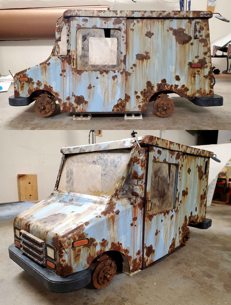 Abandoned postal truck