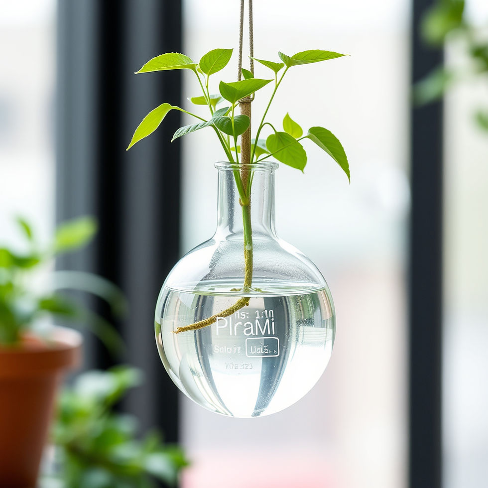 A Hanging Round Bottom Flask Propagation Planter