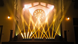 1907 Productions Install, Revival Music Hall, Humboldt, Kansas, ACME Pulsar S2, ACME Tornado, Middle of Everywhere Music Festival, concert lighting installation, concert lighting design, lighting designer, PA installation, Adamson Speaker System Installation, concert production, Tulsa, OK