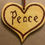 Thumbnail: Peace Redware ornament - Pennsylvania German pottery - H91
