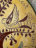 detail of Pennsylvania Redware plate