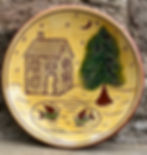 Pennsylvania Redware dish made by Denise Wilz in her Pennsylvania stone house built before the American Revolution. SG1592