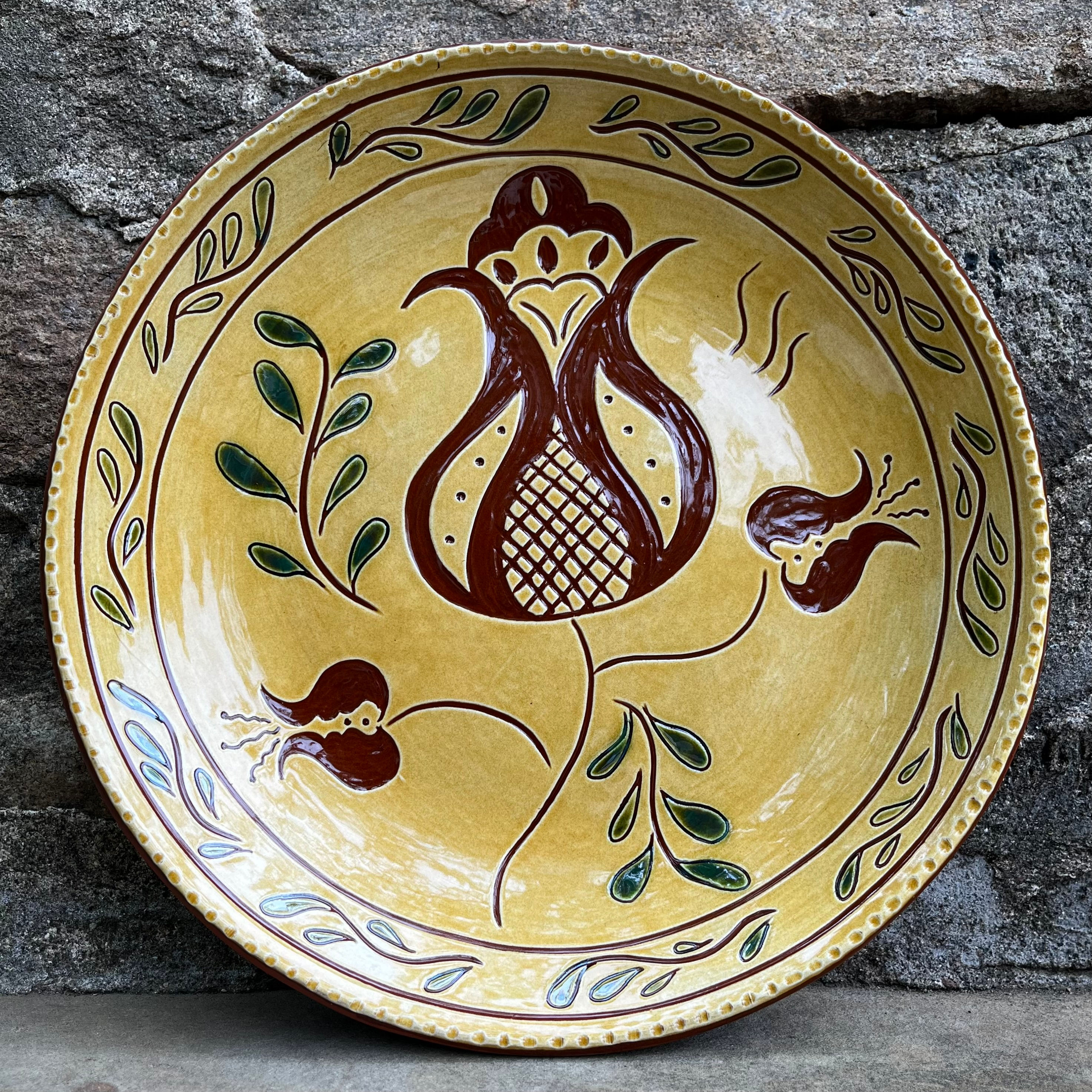 3 Flowers - Pennsylvania Redware Pottery - SG1577