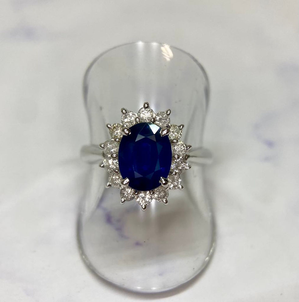 Thumbnail: Sapphire & Diamond Cluster Ring
