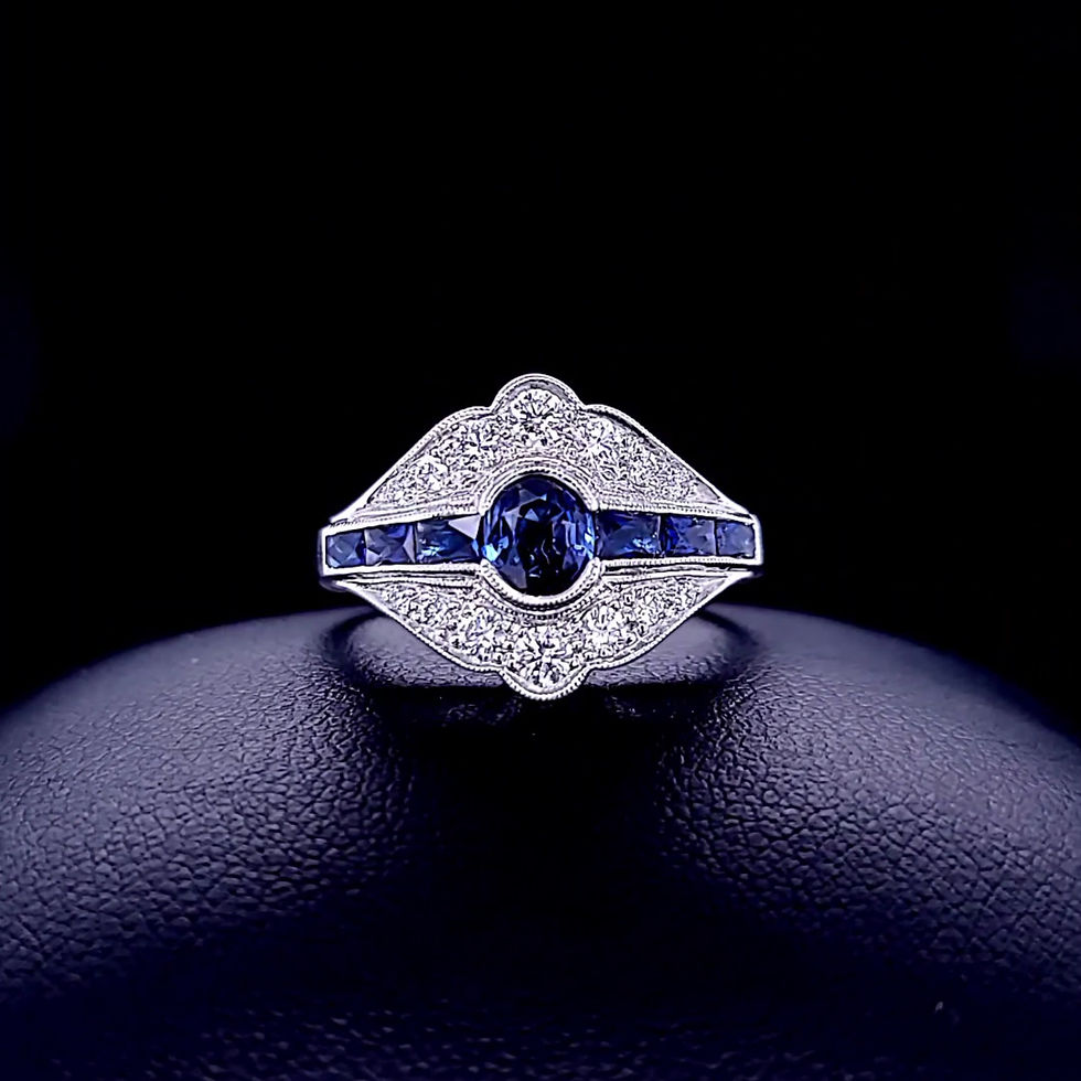 Thumbnail: Sapphire & Diamond Dress Ring