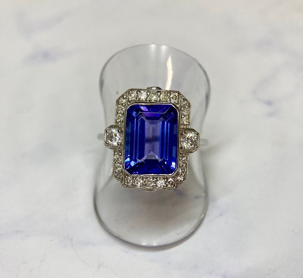 Thumbnail: Tanzanite & Diamond Cluster Ring