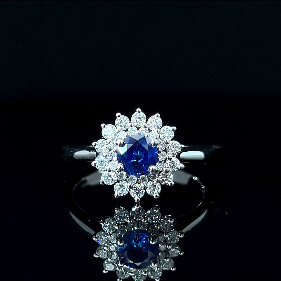 Thumbnail: Sapphire & Diamond Cluster Ring