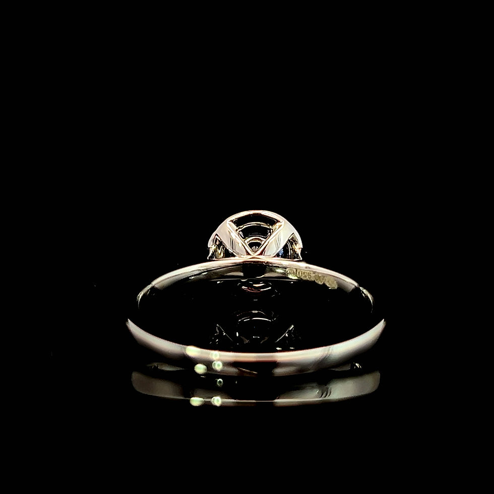 Thumbnail: Ceylon Sapphire & Diamond Halo Ring