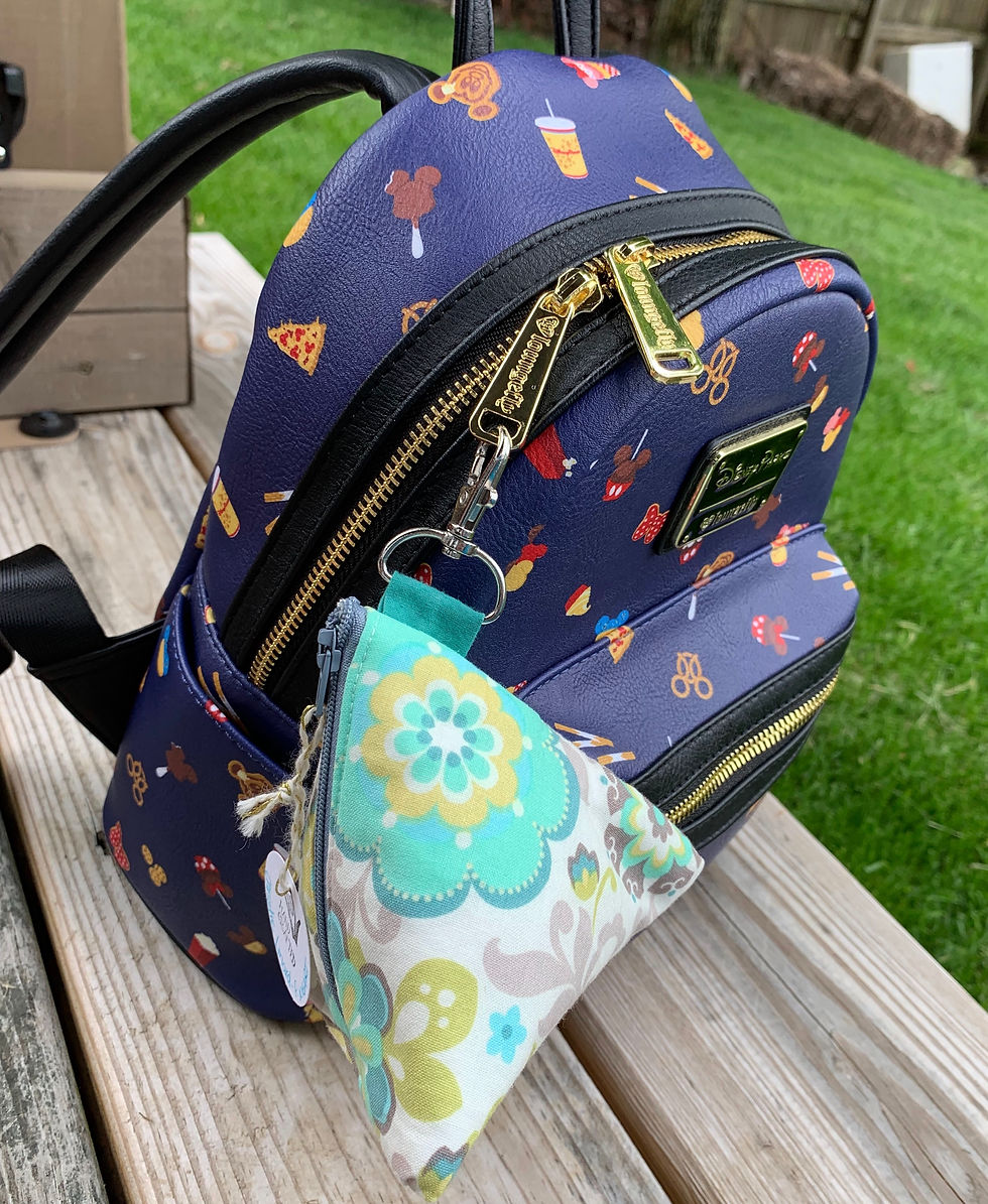 Thumbnail: Zippered mini bag - retro flowers