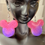 Thumbnail: Earrings - gradient pink/purple Mickey!