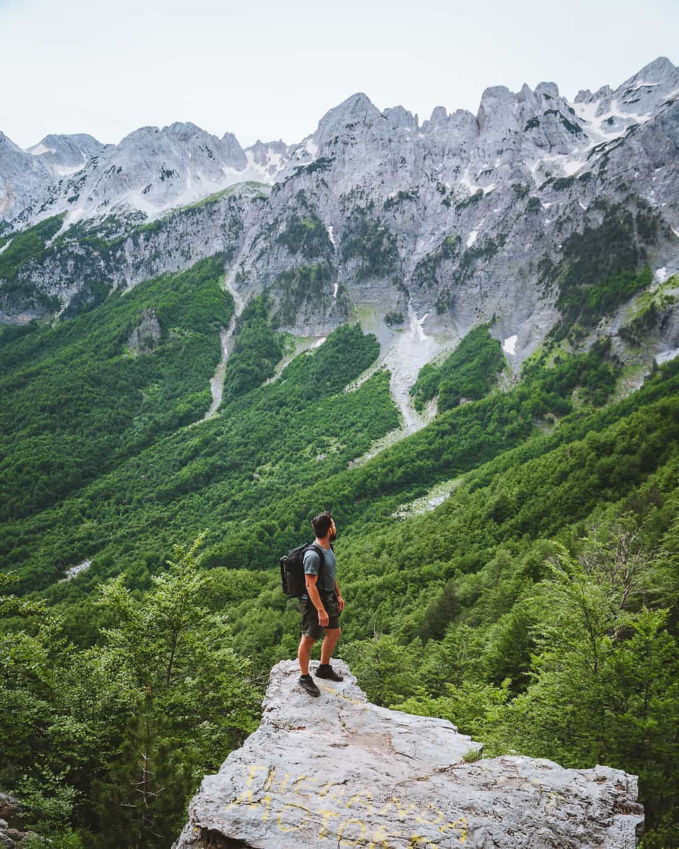 Theth valley mountains in Northern Albania