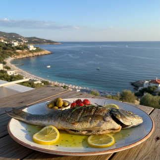 דג צלוי אלבני פירות ים ריביירה - מדריך אוכל מסורתי אלבניה