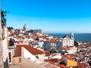 One-day Lisbon route map with key landmarks marked