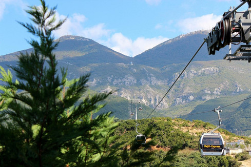Dajti Ekspres cable car ride in Tirana, Albania's longest cableway, offering scenic views of Dajti National Park and the capital city