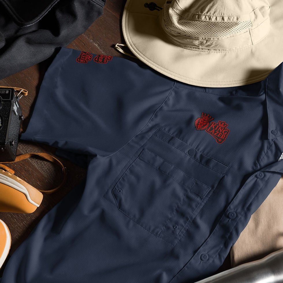 Thumbnail: King Lazer Columbia short sleeve button shirt