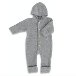 Tutona da esterno per neonati Engel in pile di lana vergine 100% grigio