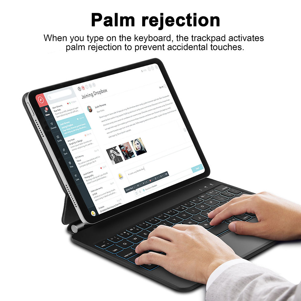 Thumbnail: GOOJODOQ Magic Keyboard for iPad Air 6 2024 13 inch case for iPad Pro 11 12 9 Pr
