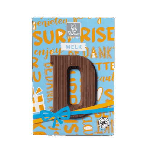 DEHEER CHOCOLATE LETTER MILK 'D' 65 gr