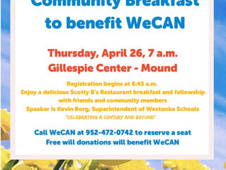 Community Breakfast is April 26