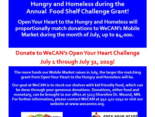 WeCAN Participates in Food Shelf Challenge