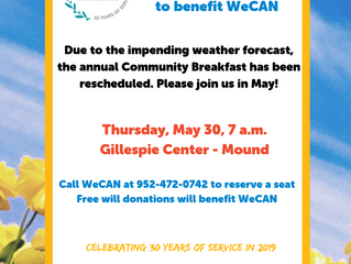 Community Breakfast RESCHEDULED