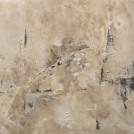ALIENTO DE LA TIERRA
Técnica: Acrílico sobre tela.
Tamaño: 100 x 120 cm.
Año: 2024
Brota del interior, de las raíces, del pasado que aún se manifiesta. Memoria que late con cada gota de lluvia, anhelo que crece con cada espera.
