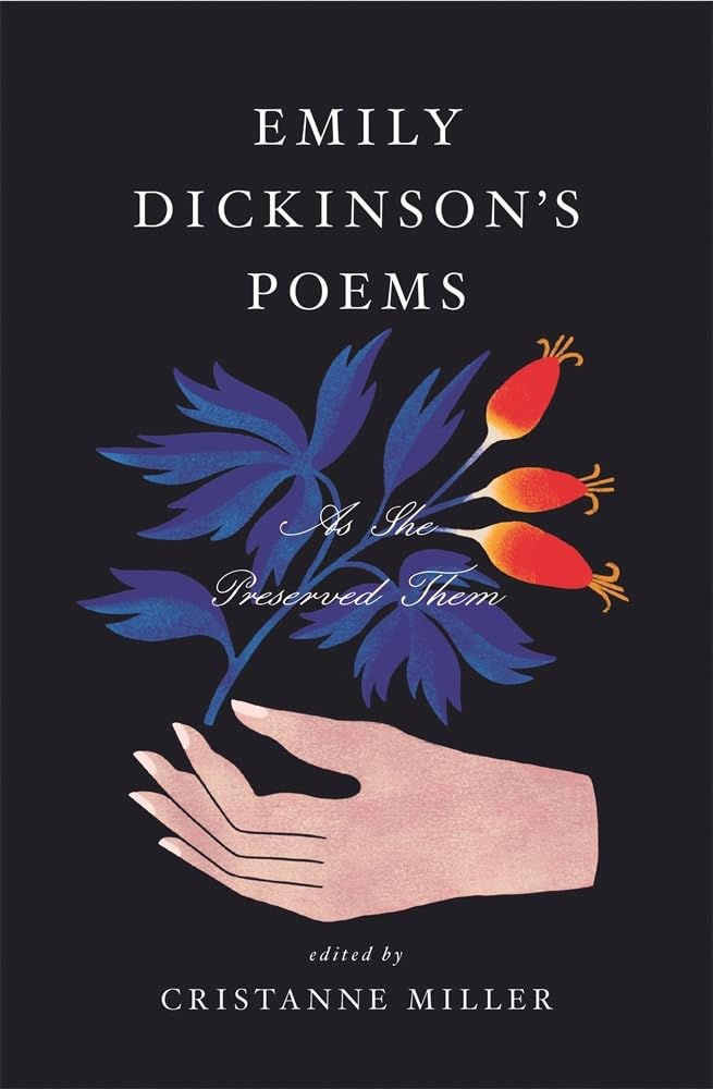 Book cover with illustrated hand and flowers