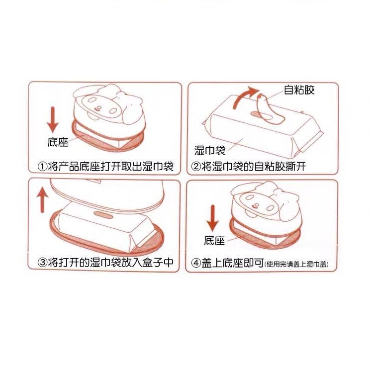 Thumbnail: 日本SANRIO CINNAMOROLL 三丽欧大耳狗 造型湿纸巾盒 LEC Cinnamoroll Wet Tissue With Case 80sheets