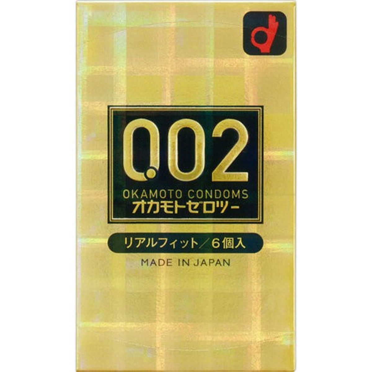 日本OKAMOTO冈本 0.02超薄安全避孕套 #黄金版 6个装 OKAMOTO 0.02 Condoms #Gold 6pcs