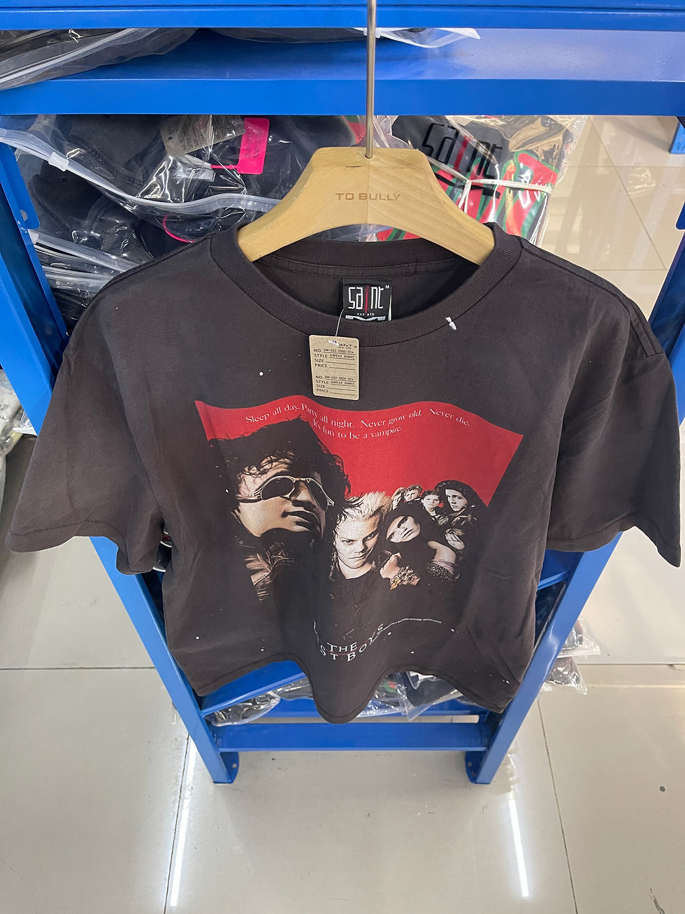 Thumbnail: The Lost Boys Movie  Printed Washed Short Sleeved High Street Casual Loose Cotto