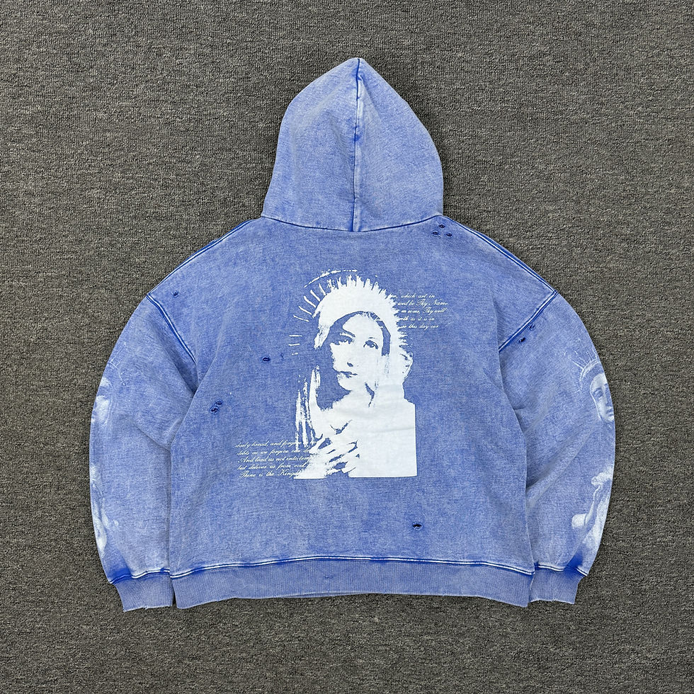 Thumbnail:  Streetwear Oversize Cotton Hooded Vintage Sweatshirt Luxury Retro High Street Y