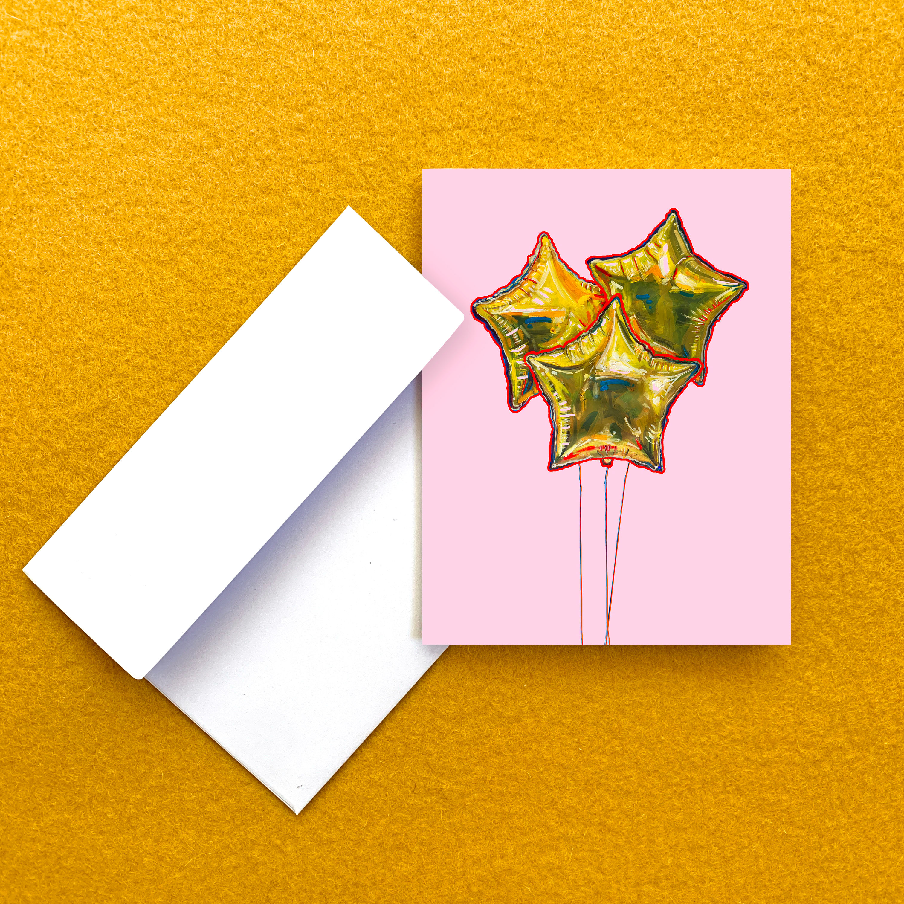Star Balloons Card
