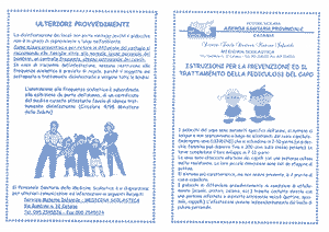 Prevenzione Pediculosi 2016