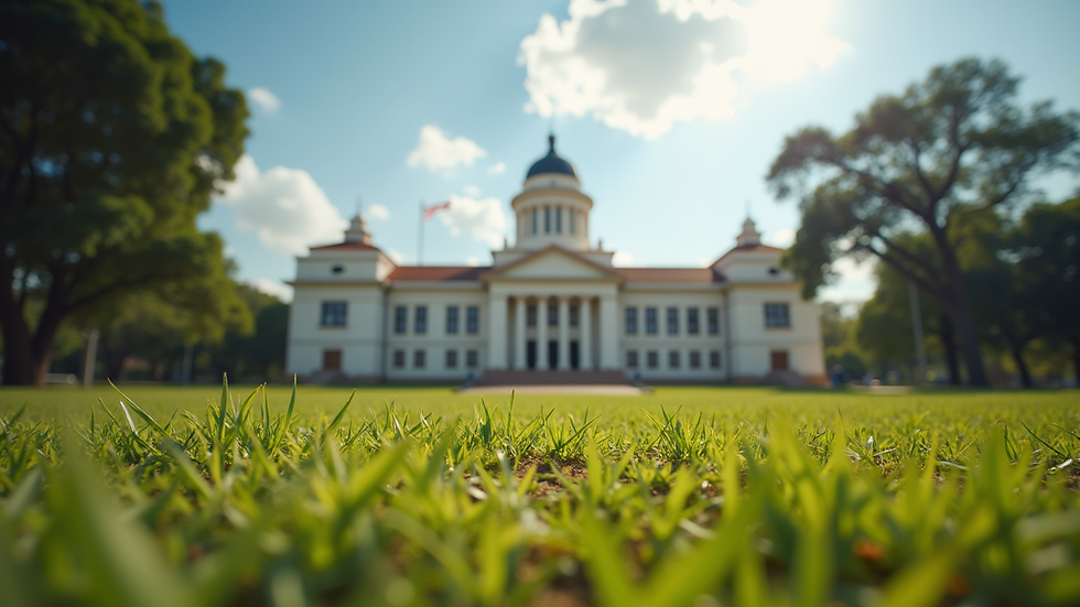 Close-up view of a government building in Minas Gerais