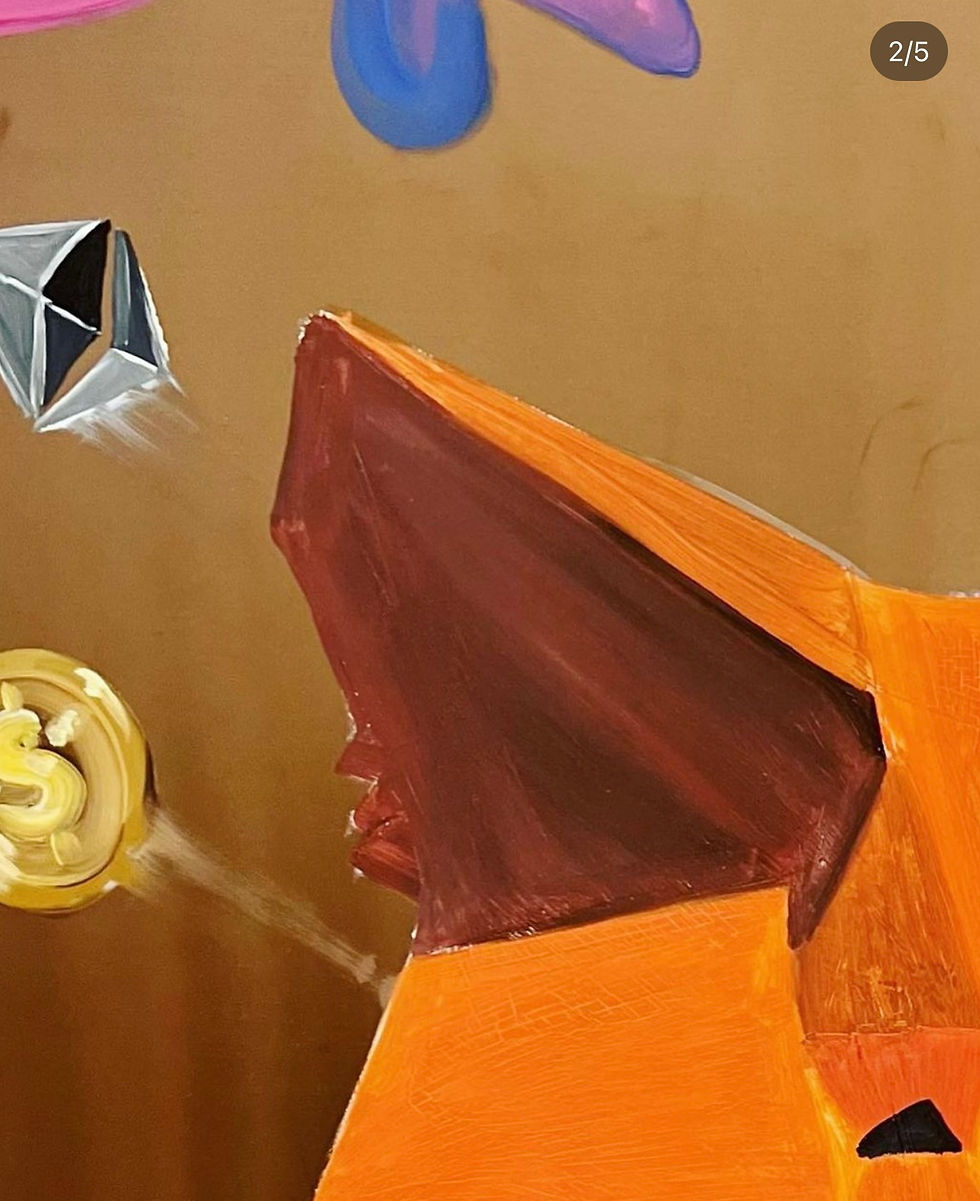 Thumbnail: Oil on chrome painting 