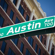 Austin Avenue Street Sign