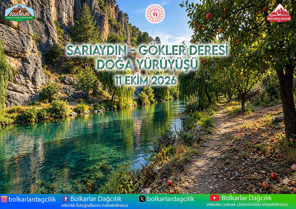 SARIAYDIN – GÖKLERDERESİ DOĞA YÜRÜYÜŞÜ