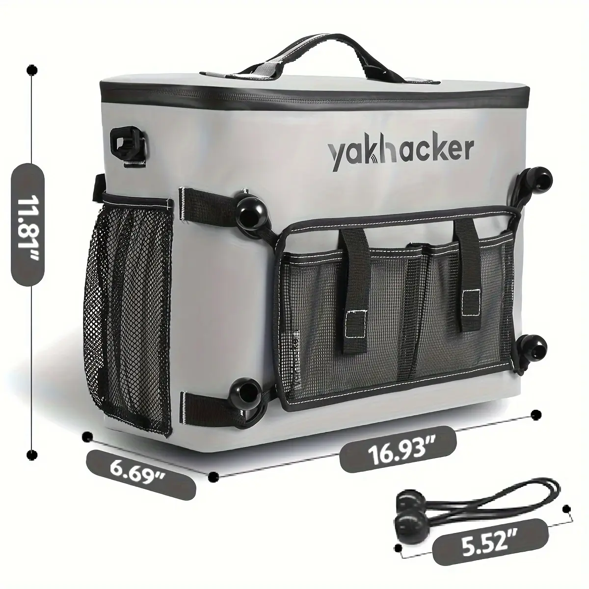 Waterproof Portable Ice Chest- Cooler - Grey