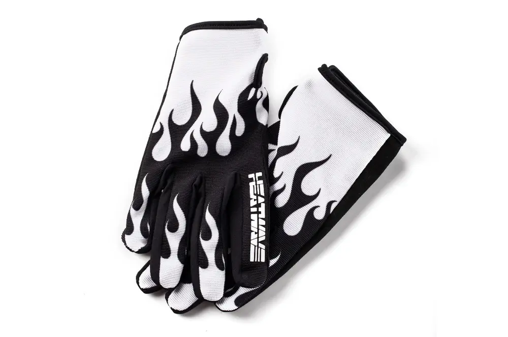Heat Wave White Flame Gloves - M