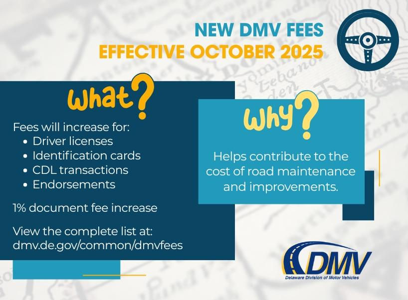 NEW DMV FEES EFFECTIVE OCTOBER 2025