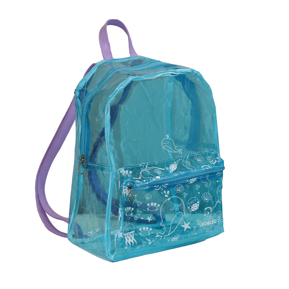 MOCHILA TRANSPARENTE FUNDO DO MAR - LEO E LEO