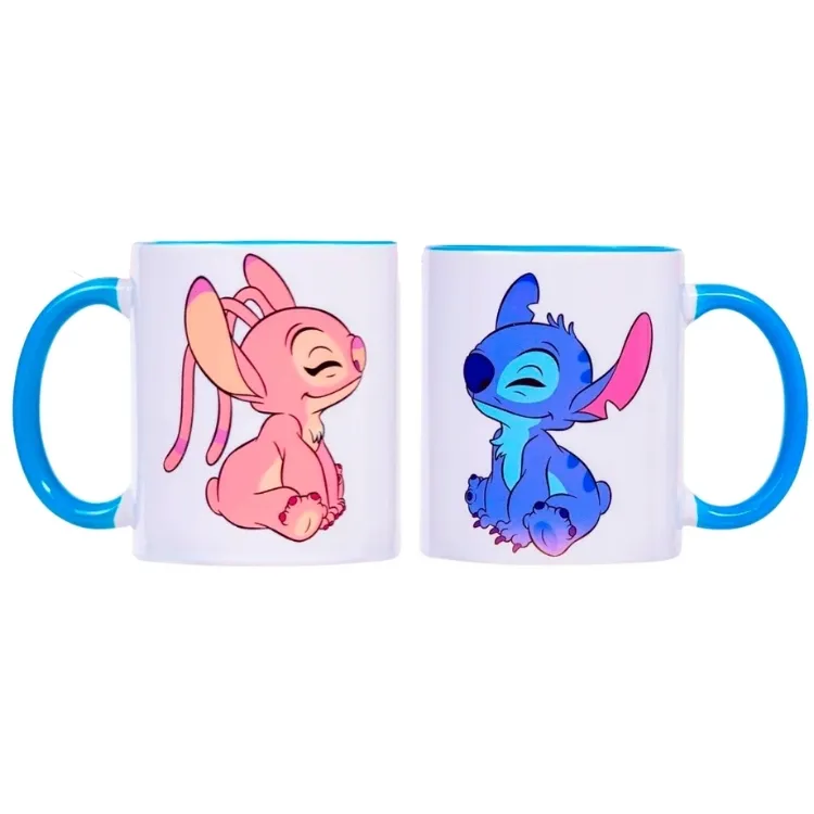 CANECA POP 350ML STITCH MINHA METADE KIT C/2 ZONA CRIATIVA