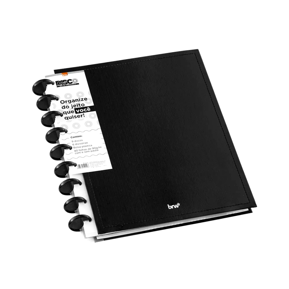 CADERNO DISCO BLACK - BRW