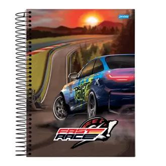 CADERNO UNIV 1M C/ 80F FAST RACE