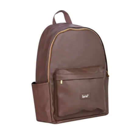MOCHILA MARROM COURO - BRW