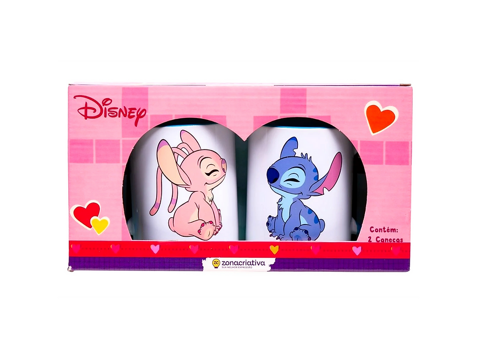 Miniatura: CANECA POP 350ML STITCH MINHA METADE KIT C/2 ZONA CRIATIVA