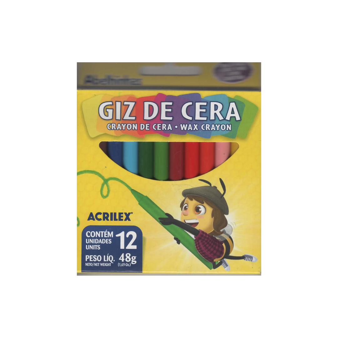 BIG GIZ DE CERA ACRILEX C/12 CORES