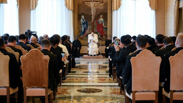 O Papa com os participantes do Curso de Atualização para Responsáveis Diocesanos da Pastoral Litúrgica